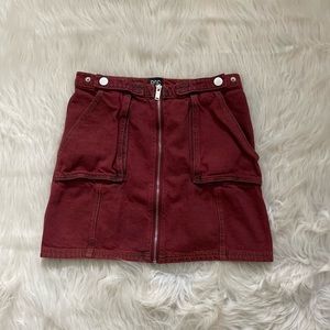 Urban Outfitters Red Cargo Skirt